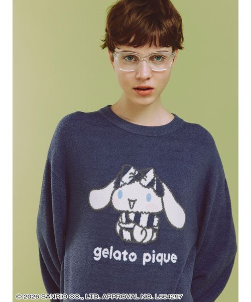 sanrio house（サンリオハウス）の「【gelato pique】【LADIES】スムーズィ―ミニワンピース（ルームウェア/パジャマ・レディース・オフホワイト/ライトブルー/ネイビー/ピンク・F）」の8枚目の写真