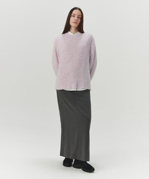 LEVAR(レバー)の「Fluffy Round Knit - Lilac(ニット/セーター・レディース・Lilac・FREE)」の3枚目の写真