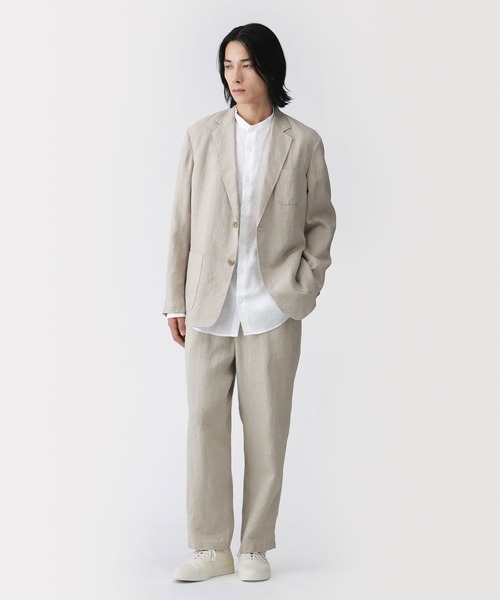 無印良品(ムジルシリョウヒン)の「紳士 リネン洗いざらしテーパードパンツ(その他パンツ・メンズ・キナリ/ネイビー/ブラック・S/M/L/XL)」の9枚目の写真