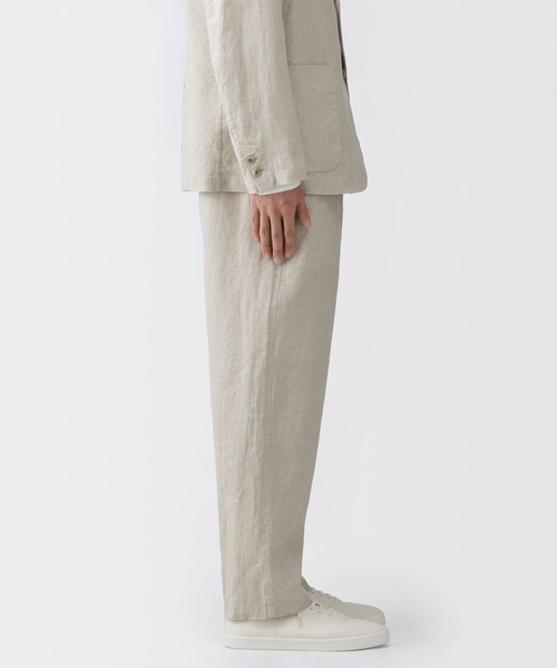 無印良品(ムジルシリョウヒン)の「紳士 リネン洗いざらしテーパードパンツ(その他パンツ・メンズ・キナリ/ネイビー/ブラック・S/M/L/XL)」の10枚目の写真