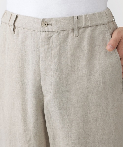 無印良品(ムジルシリョウヒン)の「紳士 リネン洗いざらしテーパードパンツ(その他パンツ・メンズ・キナリ/ネイビー/ブラック・S/M/L/XL)」の12枚目の写真