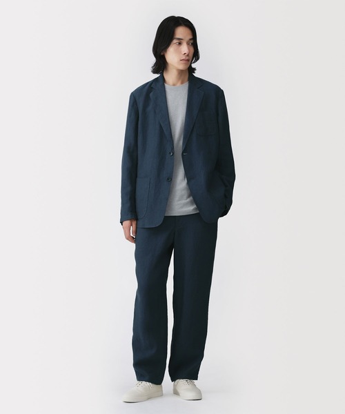 無印良品(ムジルシリョウヒン)の「紳士 リネン洗いざらしテーパードパンツ(その他パンツ・メンズ・キナリ/ネイビー/ブラック・S/M/L/XL)」の5枚目の写真