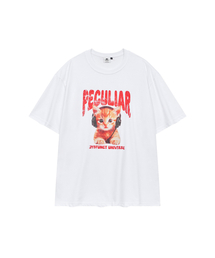 DYSFUNCT（ディスファンクト）の「PECULIAR KITTY T-SHIRT(WHITE)（Tシャツ/カットソー）」