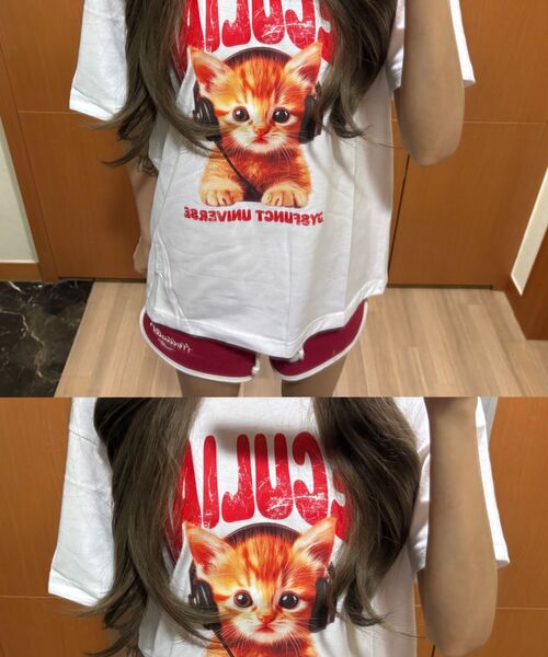 DYSFUNCT(ディスファンクト)の「PECULIAR KITTY T-SHIRT(WHITE)(Tシャツ/カットソー・メンズ・その他・MEDIUM/SMALL/LARGE)」の9枚目の写真