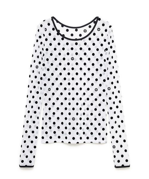 SORIN(ソリン )の「Flocky Dot Long Sleeves Top/フロッキードット ロングスリーブトップ(Tシャツ/カットソー・レディース・ホワイト/ブラック・38)」の18枚目の写真