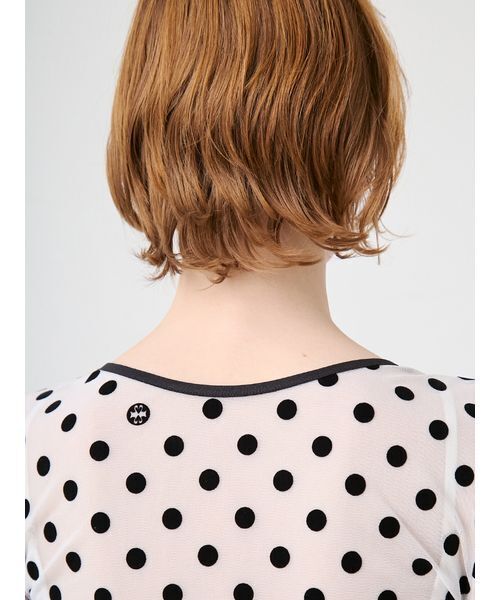 SORIN(ソリン )の「Flocky Dot Long Sleeves Top/フロッキードット ロングスリーブトップ(Tシャツ/カットソー・レディース・ホワイト/ブラック・38)」の21枚目の写真