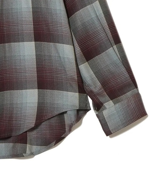 SUGARHILL（シュガーヒル）の「【SUGARHILL/シュガーヒル】OMBRE OPEN COLLAR SHIRT（シャツ/ブラウス・メンズ・グレー/ミント・3/2）」の6枚目の写真