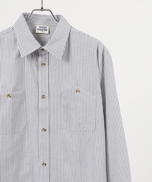 SAVAGE（サベージ）の「無地 ストライプ 長袖シャツ（シャツ/ブラウス）」