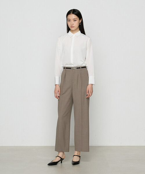 COMME CA（コムサ）の「〔 Sサイズ 〕 パウダーデシン／デシンストライプ シャツ（シャツ/ブラウス・レディース・ホワイト・5号）」の4枚目の写真