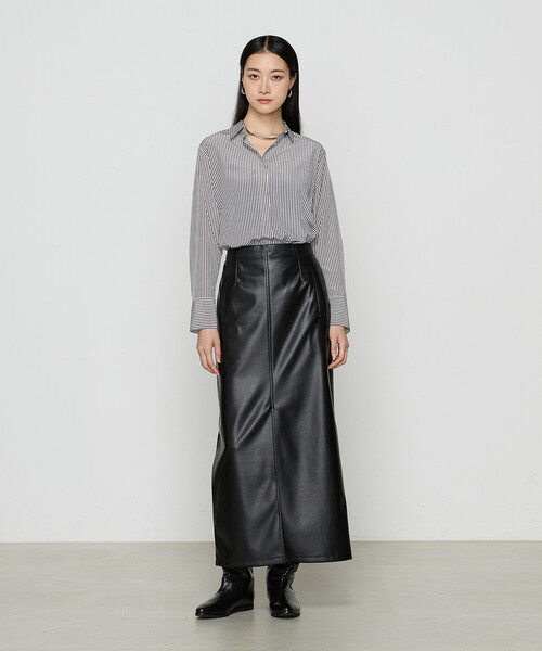 COMME CA（コムサ）の「〔 Sサイズ 〕 パウダーデシン／デシンストライプ シャツ（シャツ/ブラウス・レディース・ホワイト・5号）」の6枚目の写真