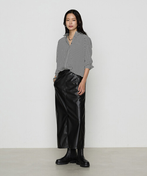 COMME CA（コムサ）の「〔 Sサイズ 〕 パウダーデシン／デシンストライプ シャツ（シャツ/ブラウス・レディース・ホワイト・5号）」の9枚目の写真