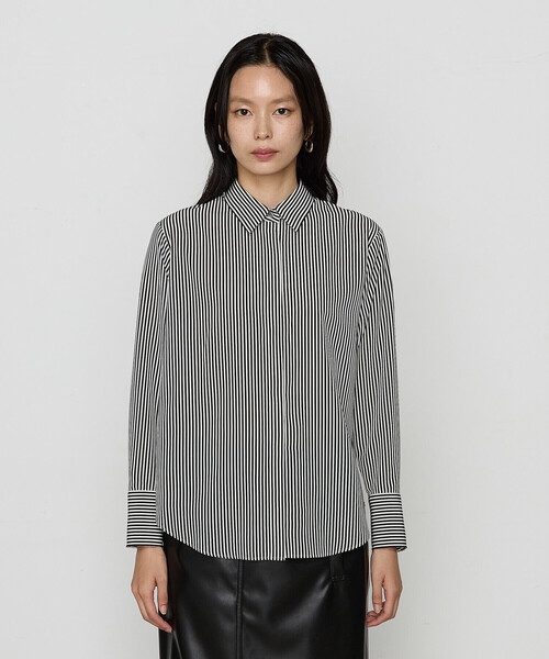 COMME CA（コムサ）の「〔 Sサイズ 〕 パウダーデシン／デシンストライプ シャツ（シャツ/ブラウス・レディース・ホワイト・5号）」の12枚目の写真