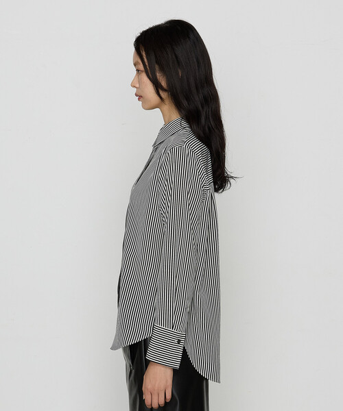 COMME CA（コムサ）の「〔 Sサイズ 〕 パウダーデシン／デシンストライプ シャツ（シャツ/ブラウス・レディース・ホワイト・5号）」の13枚目の写真