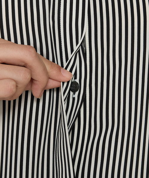 COMME CA（コムサ）の「〔 Sサイズ 〕 パウダーデシン／デシンストライプ シャツ（シャツ/ブラウス・レディース・ホワイト・5号）」の17枚目の写真