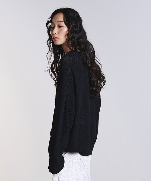ROSE BUD（ローズバッド）の「SHEER KNIT PULLOVER（ニット/セーター・レディース・レッド/ベージュ/ブラック・ONE SIZE）」の7枚目の写真