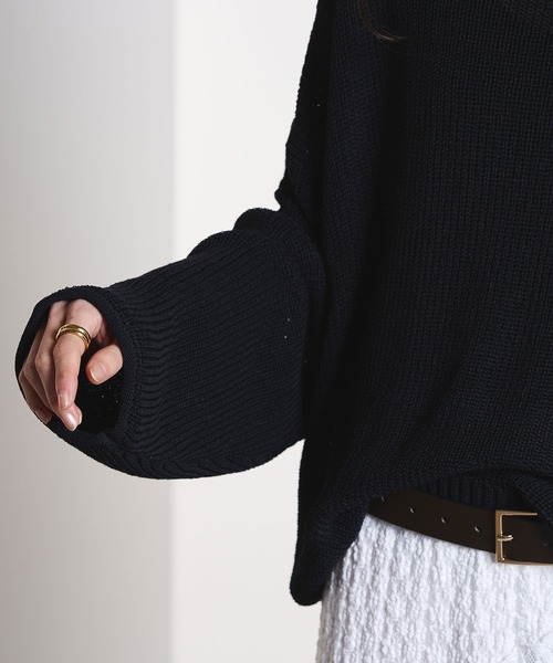 ROSE BUD（ローズバッド）の「SHEER KNIT PULLOVER（ニット/セーター・レディース・レッド/ベージュ/ブラック・ONE SIZE）」の16枚目の写真