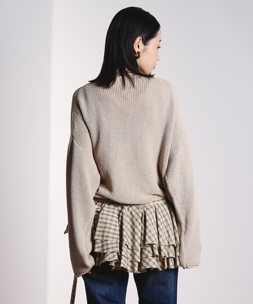ROSE BUD（ローズバッド）の「SHEER KNIT PULLOVER（ニット/セーター・レディース・レッド/ベージュ/ブラック・ONE SIZE）」の19枚目の写真