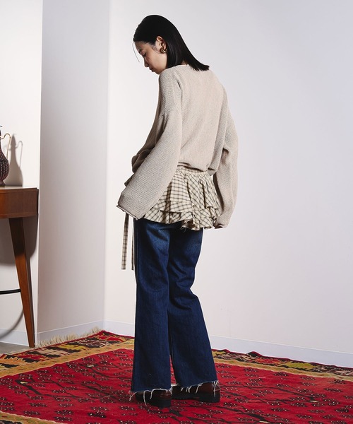 ROSE BUD（ローズバッド）の「SHEER KNIT PULLOVER（ニット/セーター・レディース・レッド/ベージュ/ブラック・ONE SIZE）」の21枚目の写真