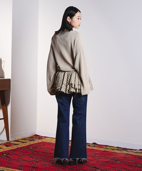 ROSE BUD（ローズバッド）の「SHEER KNIT PULLOVER（ニット/セーター・レディース・レッド/ベージュ/ブラック・ONE SIZE）」の22枚目の写真