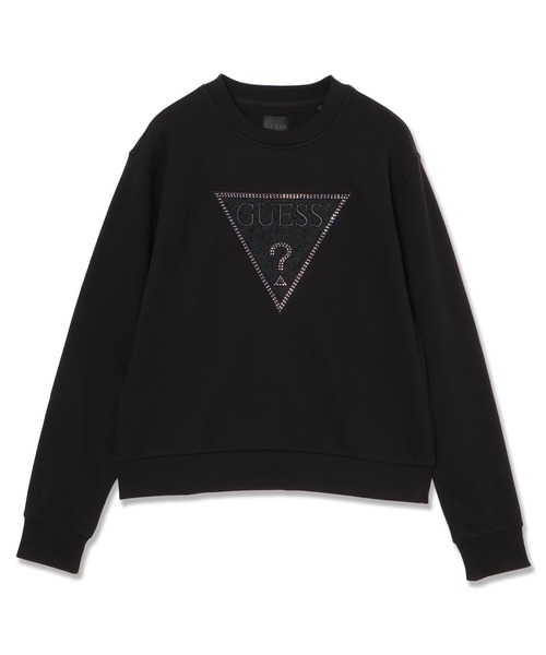 Guess(ゲス)の「Crew Neck Triangle Lace Sweatshirt(スウェット・レディース・ブラック/クリーム・X-SMALL/SMALL/MEDIUM/LARGE)」の2枚目の写真