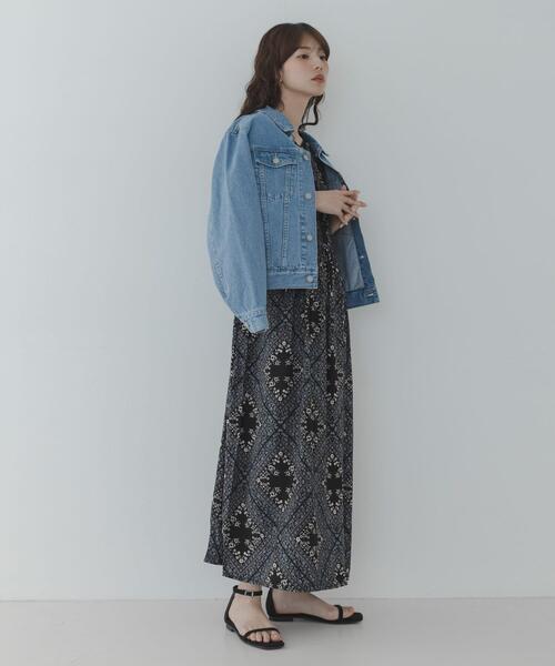 URBAN RESEARCH Sonny Label（アーバンリサーチサニーレーベル）の「パネル柄プリントワンピース（ワンピース・レディース・ブルー/ブラック・FREE）」の6枚目の写真