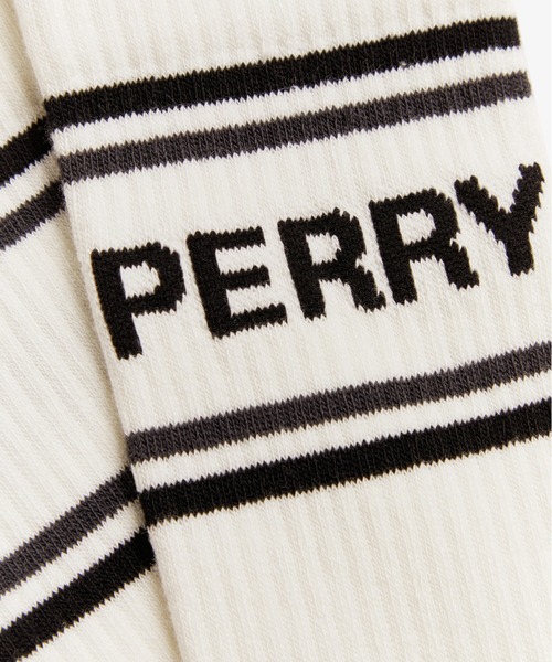 FRED PERRY（フレッドペリー）の「先行予約受付中／Fred Perry Branded Tennis Socks／フレッドペリーロゴテニスソックス（ソックス/靴下・メンズ・グレー/ベージュ・4-6/6-8）」の4枚目の写真