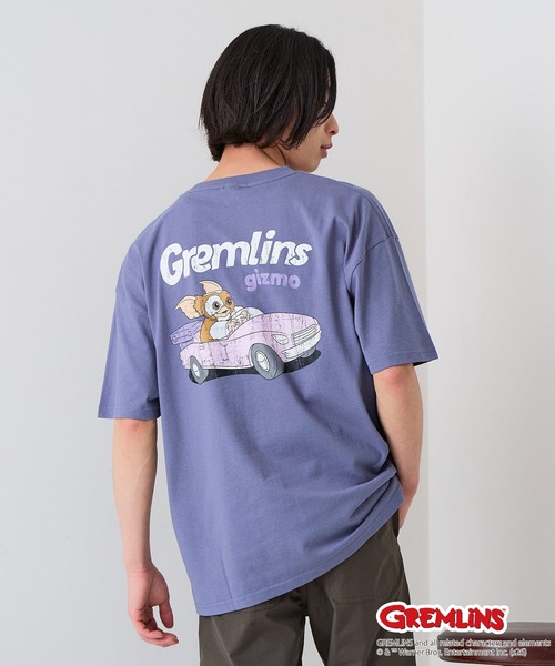 LB/S (エルビーエス)の「【Gremlins/グレムリン】【コットン100%のしっかりした生地】オリジナルデザインTシャツ 半袖 刺繍 ギズモ キャラクター ドロップショルダー アメカジ スケーター ストリート ユニセックス(Tシャツ/カットソー・メンズ・ホワイト系その他2/ブラック系その他/ブルー系その他2/ベージュ系その他・X-LARGE/LARGE/MEDIUM/SMALL)」の2枚目の写真