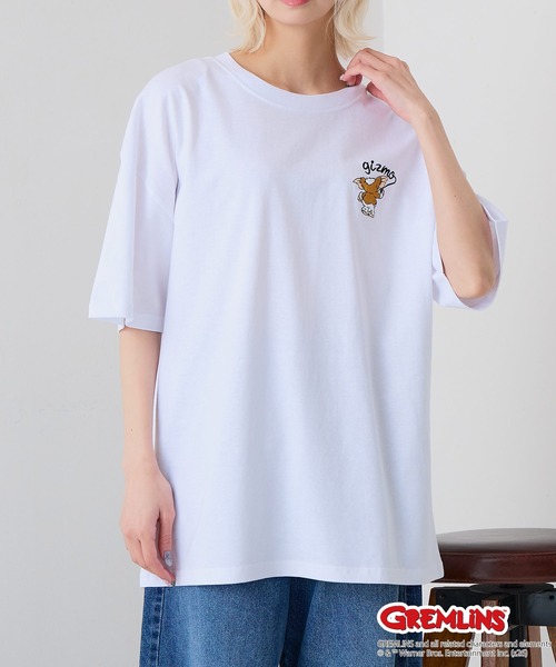 LB/S (エルビーエス)の「【Gremlins/グレムリン】【コットン100%のしっかりした生地】オリジナルデザインTシャツ 半袖 刺繍 ギズモ キャラクター ドロップショルダー アメカジ スケーター ストリート ユニセックス(Tシャツ/カットソー・メンズ・ホワイト系その他2/ブラック系その他/ブルー系その他2/ベージュ系その他・X-LARGE/LARGE/MEDIUM/SMALL)」の8枚目の写真