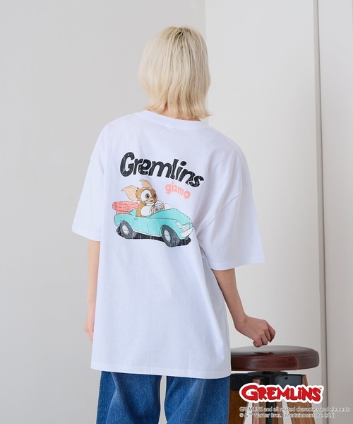 LB/S (エルビーエス)の「【Gremlins/グレムリン】【コットン100%のしっかりした生地】オリジナルデザインTシャツ 半袖 刺繍 ギズモ キャラクター ドロップショルダー アメカジ スケーター ストリート ユニセックス(Tシャツ/カットソー・メンズ・ホワイト系その他2/ブラック系その他/ブルー系その他2/ベージュ系その他・X-LARGE/LARGE/MEDIUM/SMALL)」の9枚目の写真