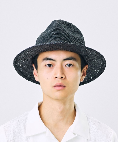 CA4LA(カシラ)の「RAFFIA MT CHOP(ハット・メンズ・ブラック/ナチュラル・ONESIZE)」の6枚目の写真