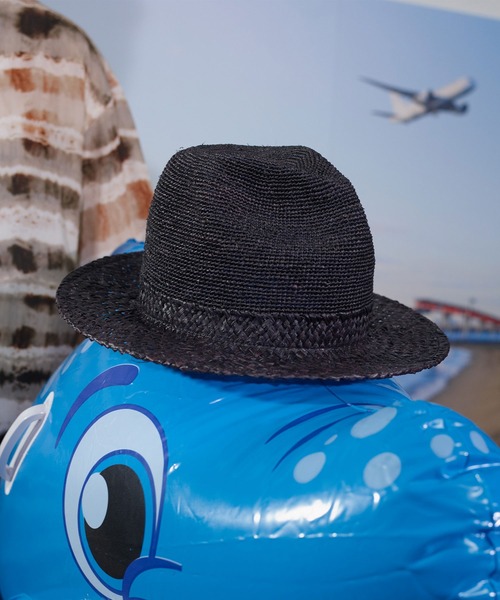 CA4LA(カシラ)の「RAFFIA MT CHOP(ハット・メンズ・ブラック/ナチュラル・ONESIZE)」の4枚目の写真