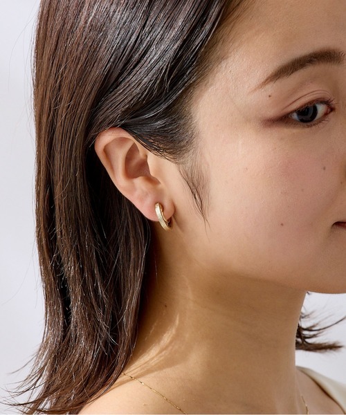 CALIN STANDARD(カリンスタンダード)の「◆金属アレルギー対応◆◆made in japan◆【痛くない】【落ちにくい】【ストレスフリーな着け心地】スターダスト グランループフィットイヤリング(イヤリング・レディース・シルバー/ゴールド・FREE)」の14枚目の写真