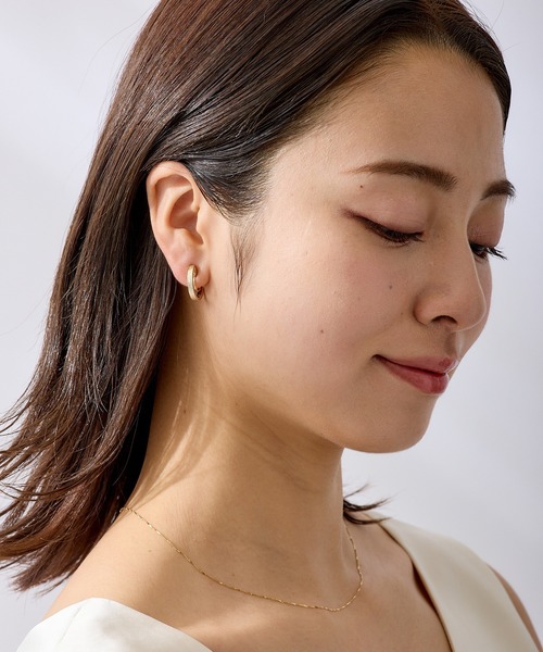 CALIN STANDARD(カリンスタンダード)の「◆金属アレルギー対応◆◆made in japan◆【痛くない】【落ちにくい】【ストレスフリーな着け心地】スターダスト グランループフィットイヤリング(イヤリング・レディース・シルバー/ゴールド・FREE)」の15枚目の写真