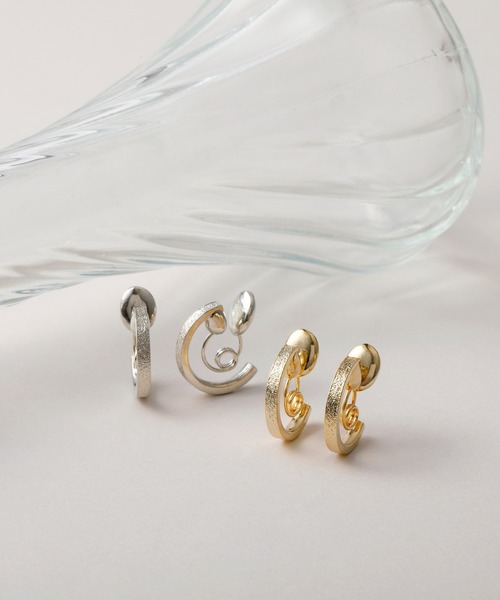 CALIN STANDARD(カリンスタンダード)の「◆金属アレルギー対応◆◆made in japan◆【痛くない】【落ちにくい】【ストレスフリーな着け心地】スターダスト グランループフィットイヤリング(イヤリング・レディース・シルバー/ゴールド・FREE)」の12枚目の写真