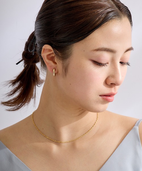 CALIN STANDARD(カリンスタンダード)の「◆金属アレルギー対応◆◆made in japan◆【痛くない】【落ちにくい】【ストレスフリーな着け心地】スターダスト グランループフィットイヤリング(イヤリング・レディース・シルバー/ゴールド・FREE)」の7枚目の写真