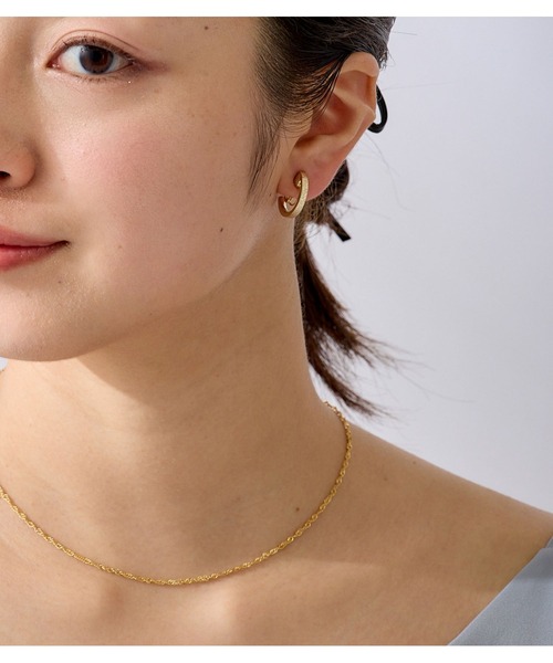 CALIN STANDARD(カリンスタンダード)の「◆金属アレルギー対応◆◆made in japan◆【痛くない】【落ちにくい】【ストレスフリーな着け心地】スターダスト グランループフィットイヤリング(イヤリング・レディース・シルバー/ゴールド・FREE)」の9枚目の写真