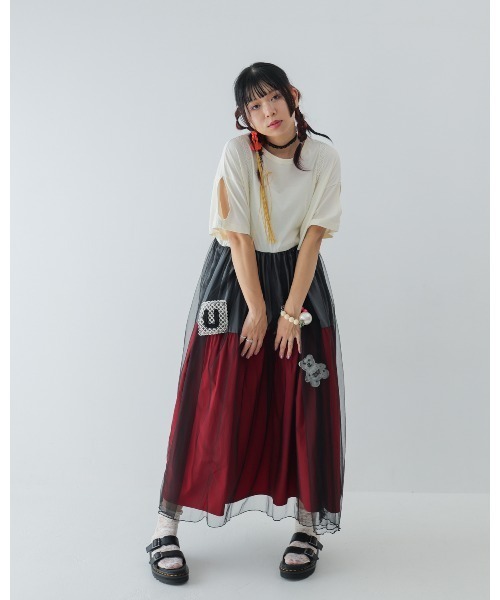 unica(ユニカ)の「アップリケカラフルティアードワンピース laides(ワンピース・レディース・オフホワイト/チャコール/ブラック・F)」の6枚目の写真