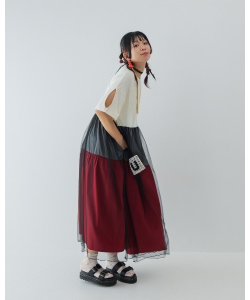 unica(ユニカ)の「アップリケカラフルティアードワンピース laides(ワンピース・レディース・オフホワイト/チャコール/ブラック・F)」の9枚目の写真