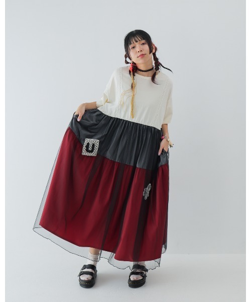 unica(ユニカ)の「アップリケカラフルティアードワンピース laides(ワンピース・レディース・オフホワイト/チャコール/ブラック・F)」の13枚目の写真