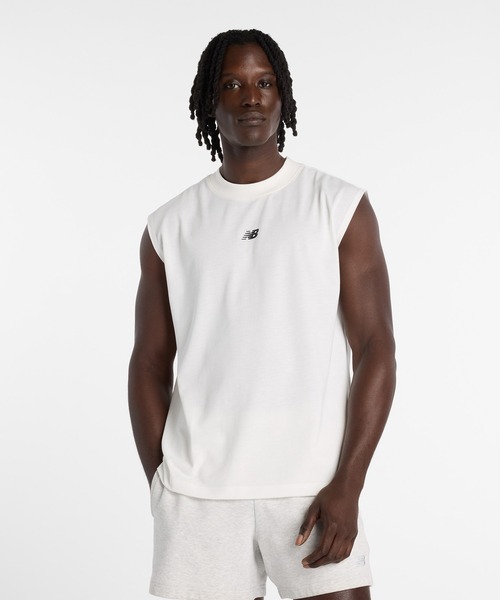 NEW BALANCE(ニューバランス)の「スリーブレスTシャツ(Tシャツ/カットソー・メンズ・ネイビー/サックスブルー/ブラック/オフホワイト・XX-LARGE/X-LARGE/LARGE/MEDIUM/SMALL)」の2枚目の写真