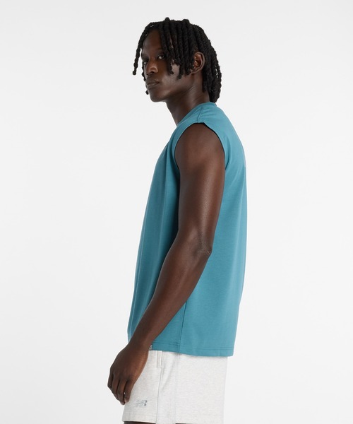 NEW BALANCE(ニューバランス)の「スリーブレスTシャツ(Tシャツ/カットソー・メンズ・ネイビー/サックスブルー/ブラック/オフホワイト・XX-LARGE/X-LARGE/LARGE/MEDIUM/SMALL)」の9枚目の写真