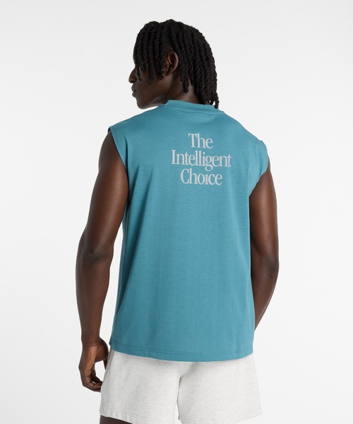 NEW BALANCE(ニューバランス)の「スリーブレスTシャツ(Tシャツ/カットソー・メンズ・ネイビー/サックスブルー/ブラック/オフホワイト・XX-LARGE/X-LARGE/LARGE/MEDIUM/SMALL)」の8枚目の写真