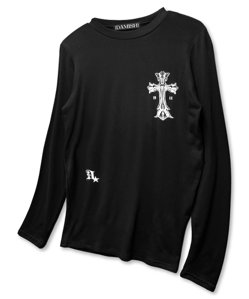 DAMISH(ダミシュ)の「エッセンシャルゴシッククロスロングスリーブ_ブラック(Tシャツ/カットソー・レディース・ブラック・SMALL/MEDIUM)」の3枚目の写真