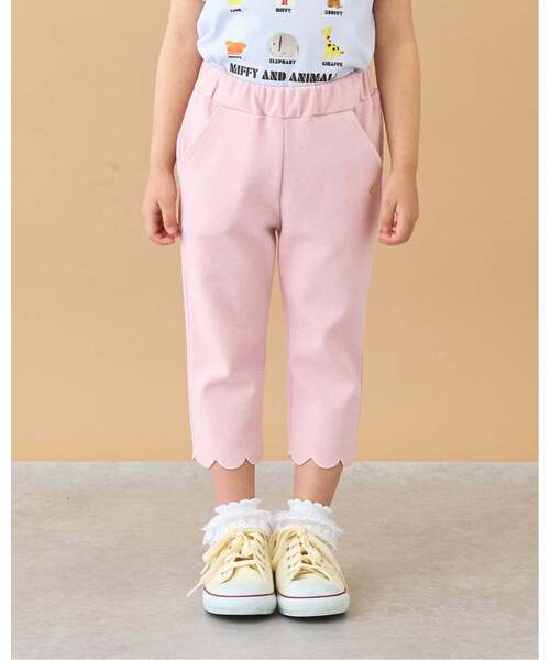 めぐ【seven fairy】空気みたいに軽いモダールパンツ 大人気カラー再入荷】【ともパン】裾スカラップ7分丈カプリパンツ