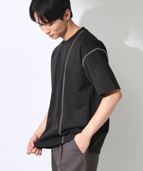 THE SHOP TK （ザ ショップ ティーケー ）の「ハンドステッチ 半袖Tシャツ 洗濯機OK（Tシャツ/カットソー・メンズ・ブラック/オフホワイト・02/03/04）」の16枚目の写真