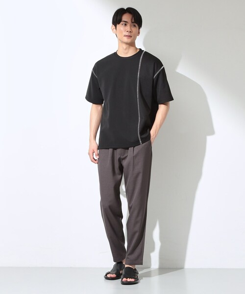 THE SHOP TK （ザ ショップ ティーケー ）の「ハンドステッチ 半袖Tシャツ 洗濯機OK（Tシャツ/カットソー・メンズ・ブラック/オフホワイト・02/03/04）」の14枚目の写真