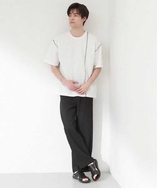 THE SHOP TK （ザ ショップ ティーケー ）の「ハンドステッチ 半袖Tシャツ 洗濯機OK（Tシャツ/カットソー・メンズ・ブラック/オフホワイト・02/03/04）」の10枚目の写真