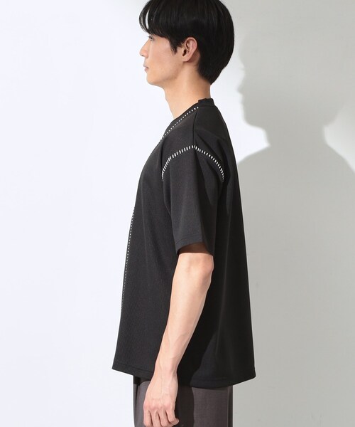 THE SHOP TK （ザ ショップ ティーケー ）の「ハンドステッチ 半袖Tシャツ 洗濯機OK（Tシャツ/カットソー・メンズ・ブラック/オフホワイト・02/03/04）」の7枚目の写真