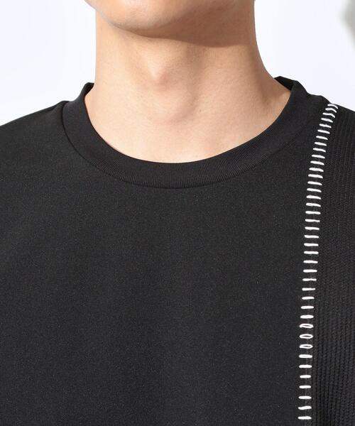 THE SHOP TK （ザ ショップ ティーケー ）の「ハンドステッチ 半袖Tシャツ 洗濯機OK（Tシャツ/カットソー・メンズ・ブラック/オフホワイト・02/03/04）」の5枚目の写真
