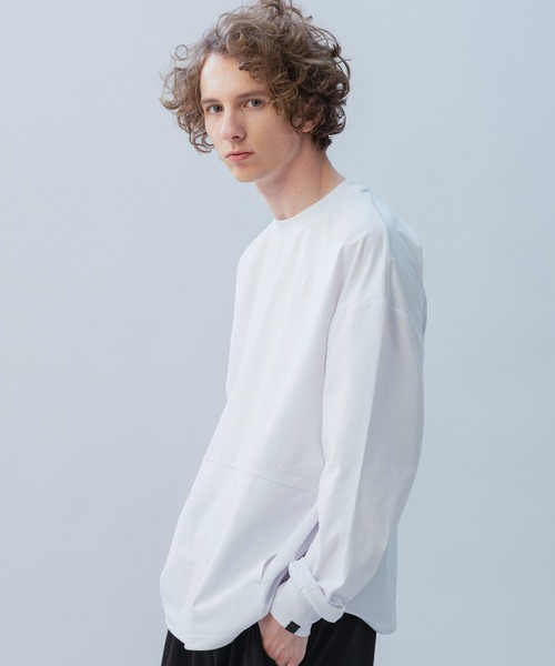 +phenix(プラスフェニックス)の「+phenix(プラスフェニックス) DRAWSTRING LONG SLEEVE TEE / ドローストリングロングスリーブTシャツ(Tシャツ/カットソー・メンズ・ホワイト/ブラック・XL/L/M)」の3枚目の写真